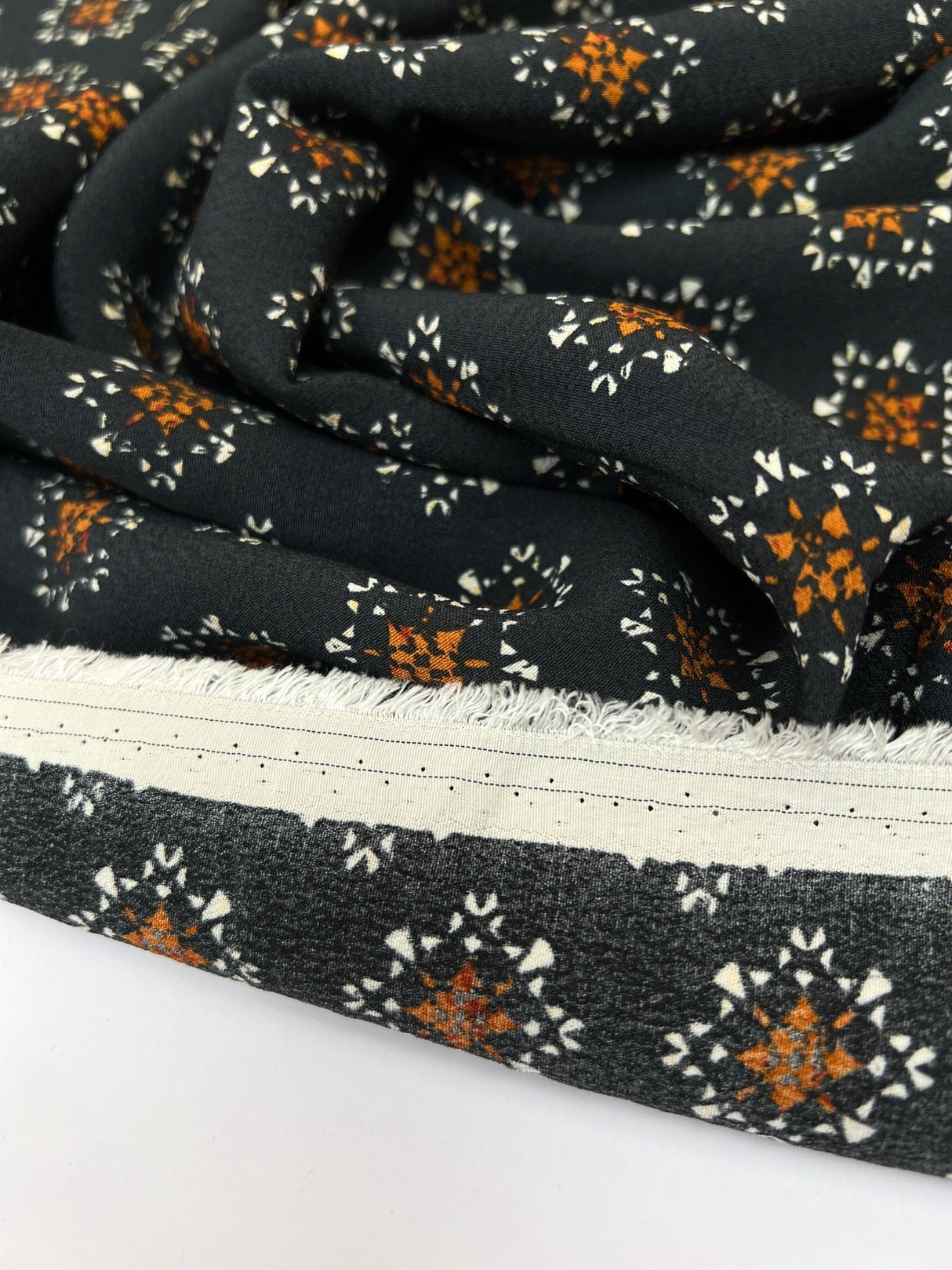 Viscose Crepe Printed Brown Fabric