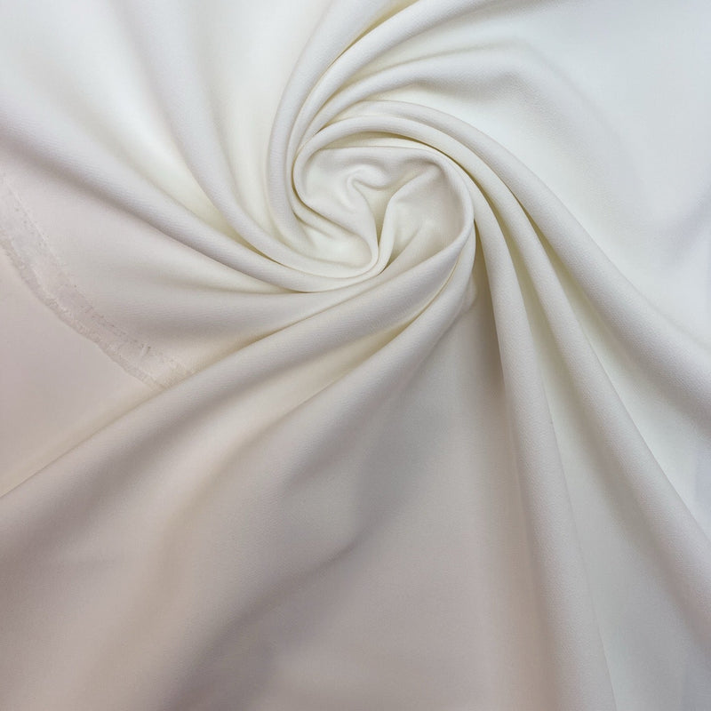 White Blend Fabric With Elastane