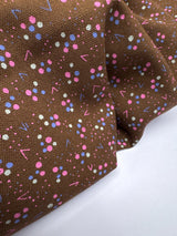 Virgin Wool Printed Geometric Fabric