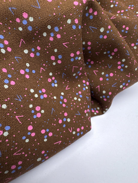 Virgin Wool Printed Geometric Fabric