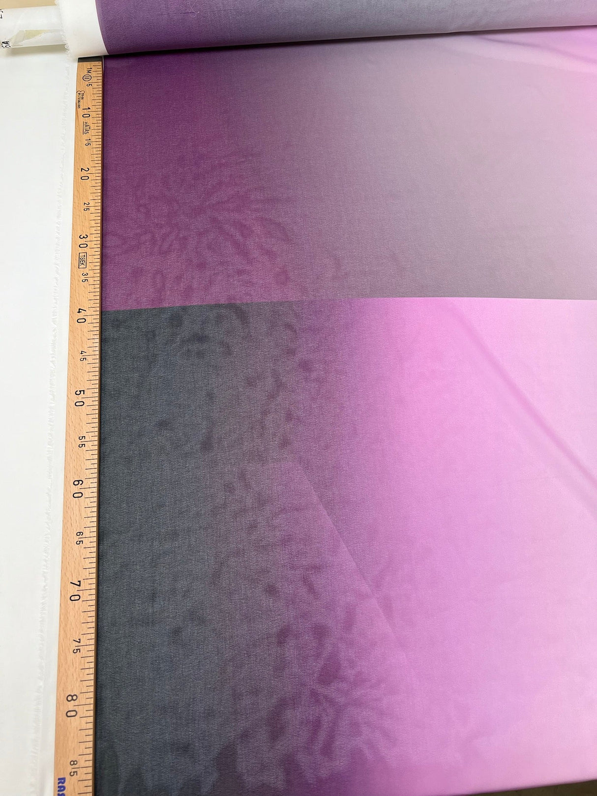 Polyester Chiffon Crepe Printed Fabric Purple Gray