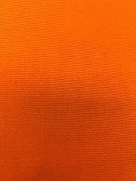Polyester Cotton Melange Orange Fabric
