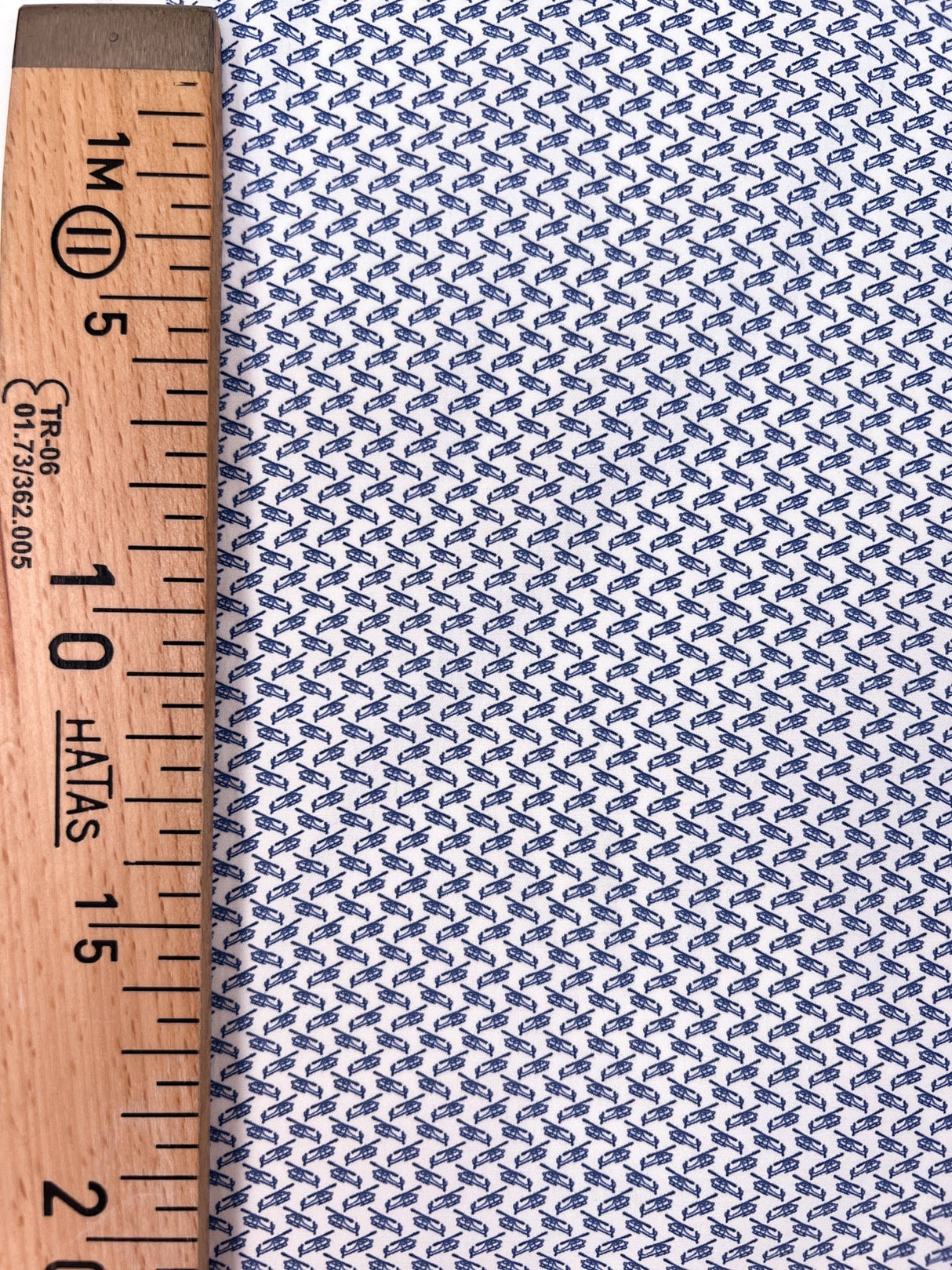 Printed Polyamide Elastane Knit Blue White