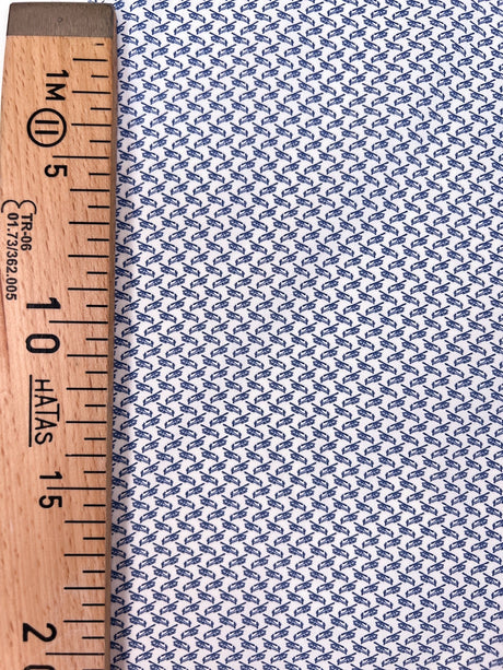 Printed Polyamide Elastane Knit Blue White