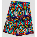 Nubia Sans Souci 100% Cotton Fabric - Multicolored African Print, 46" Width (Per Yard)