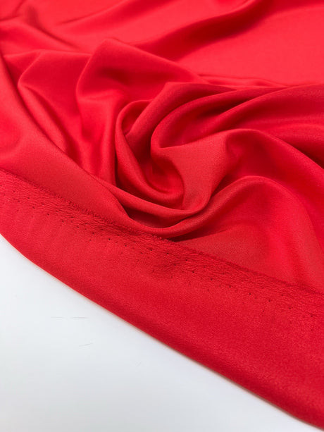 Polyester Crepe Fabric Red Shade