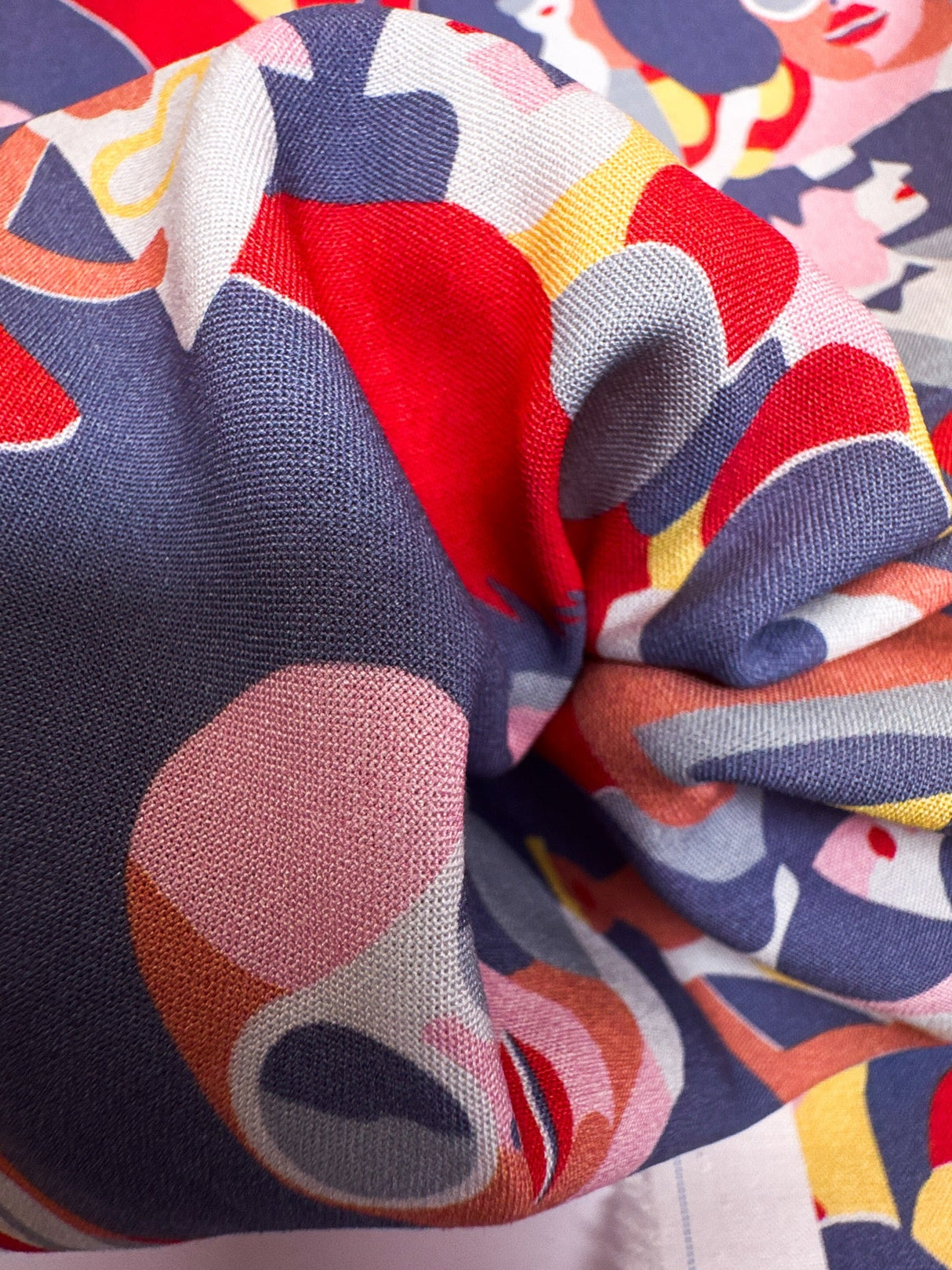 Viscose Fabric Abstract Print Multicolour