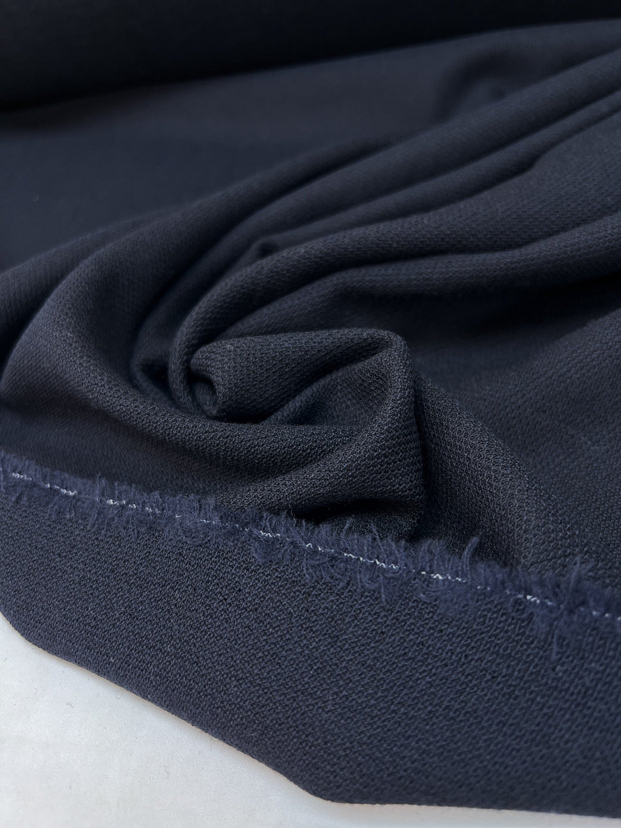 Blue Virgin Wool Piqué Blend