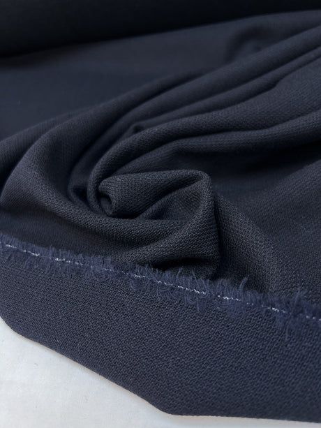 Blue Virgin Wool Piqué Blend
