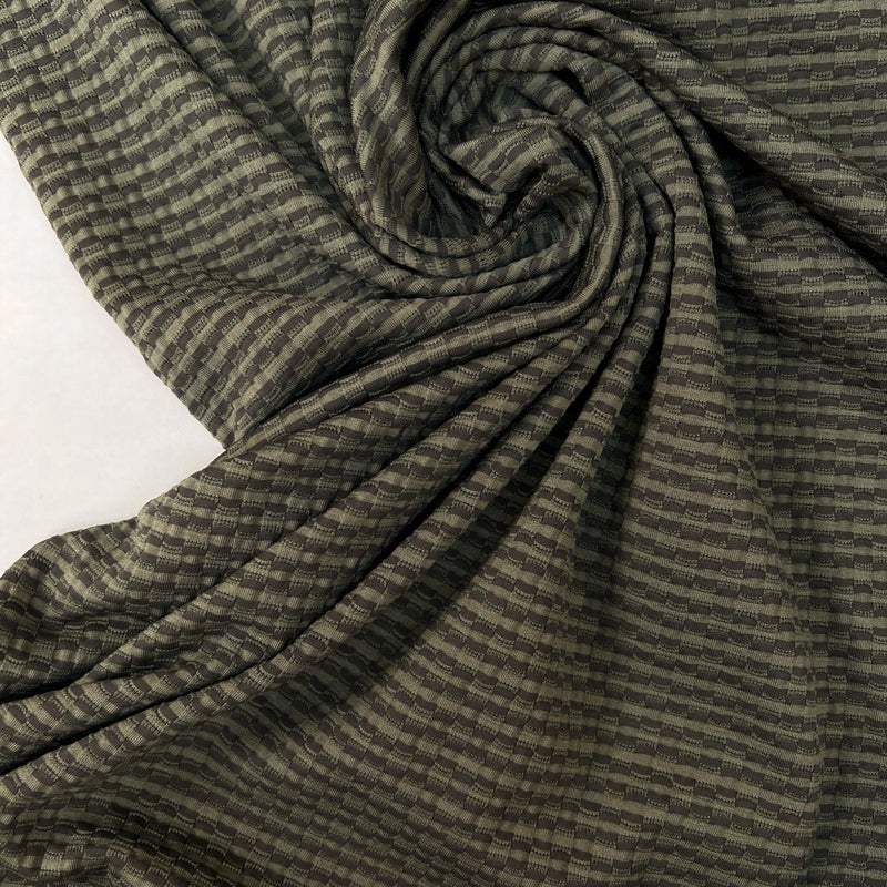 Green Stretch Jacquard Knit