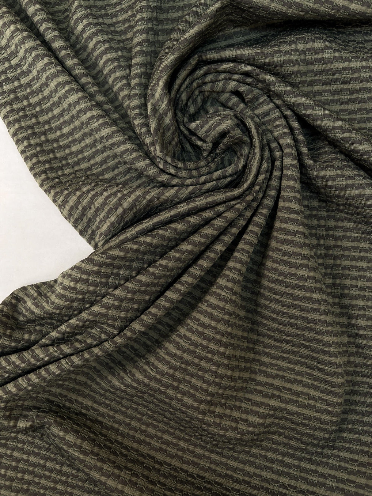 Green Stretch Jacquard Knit