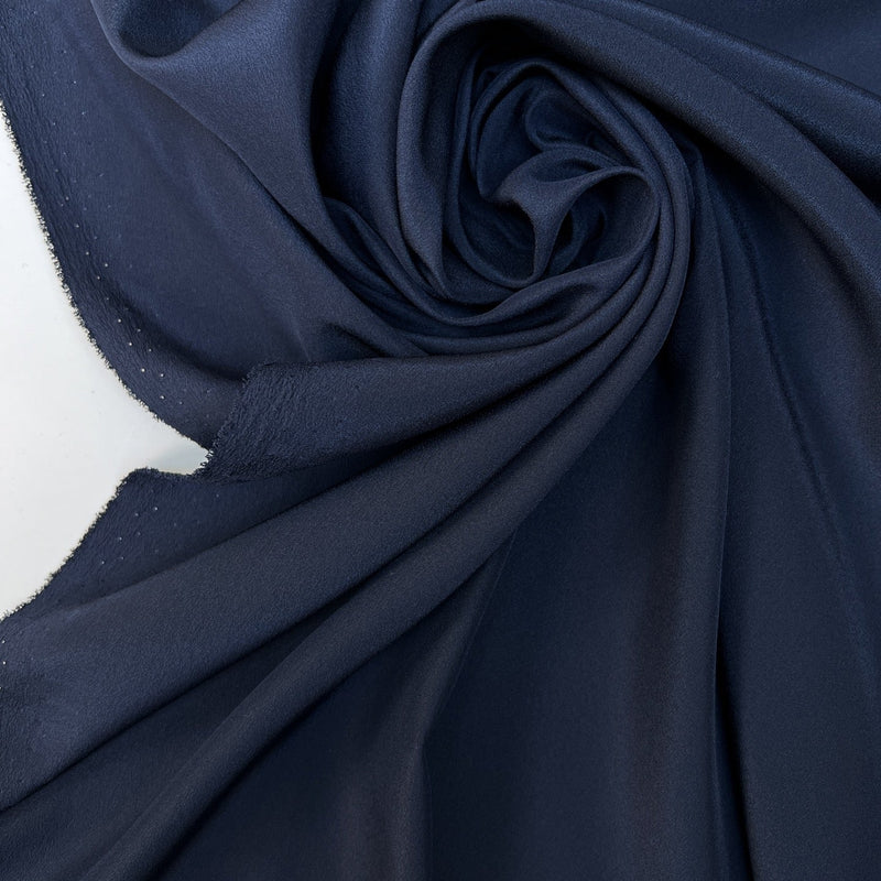Blue Polyester Crepe
