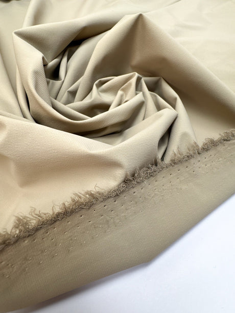 Polyamide Elastane Ripstop Checked Gray Beige