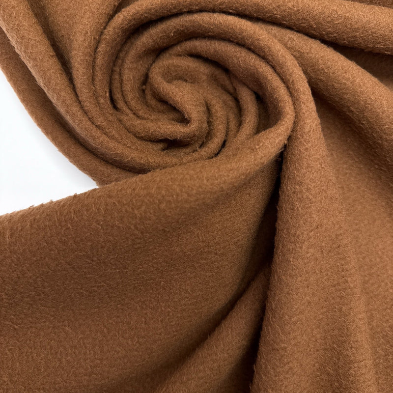 Brown Wool Polyamid Twill