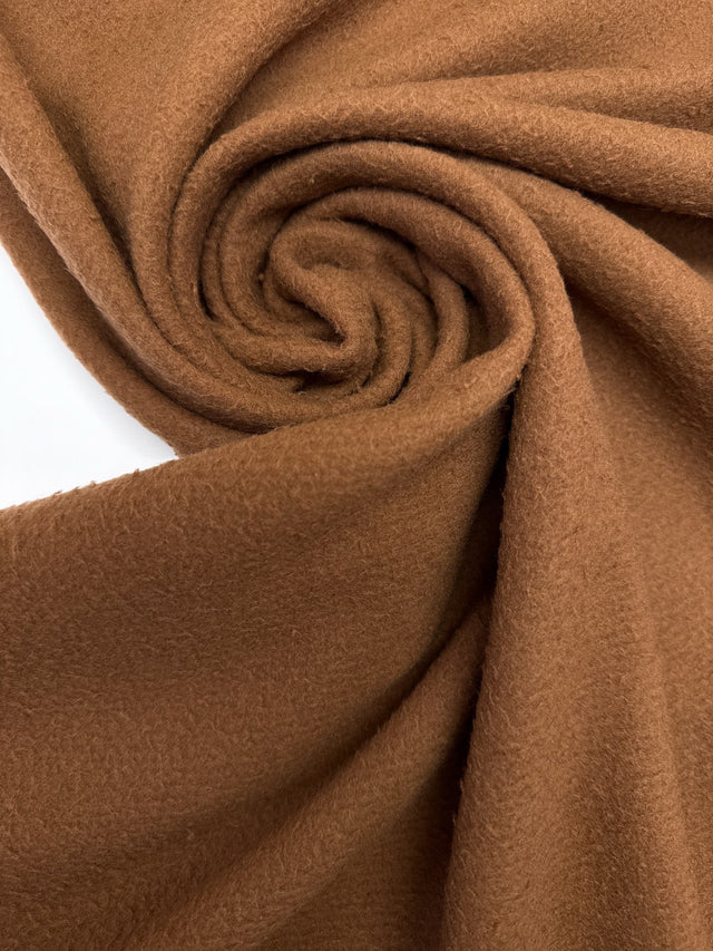 Brown Wool Polyamid Twill