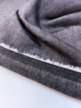 Wool Tweed Striped Melange Herringbone