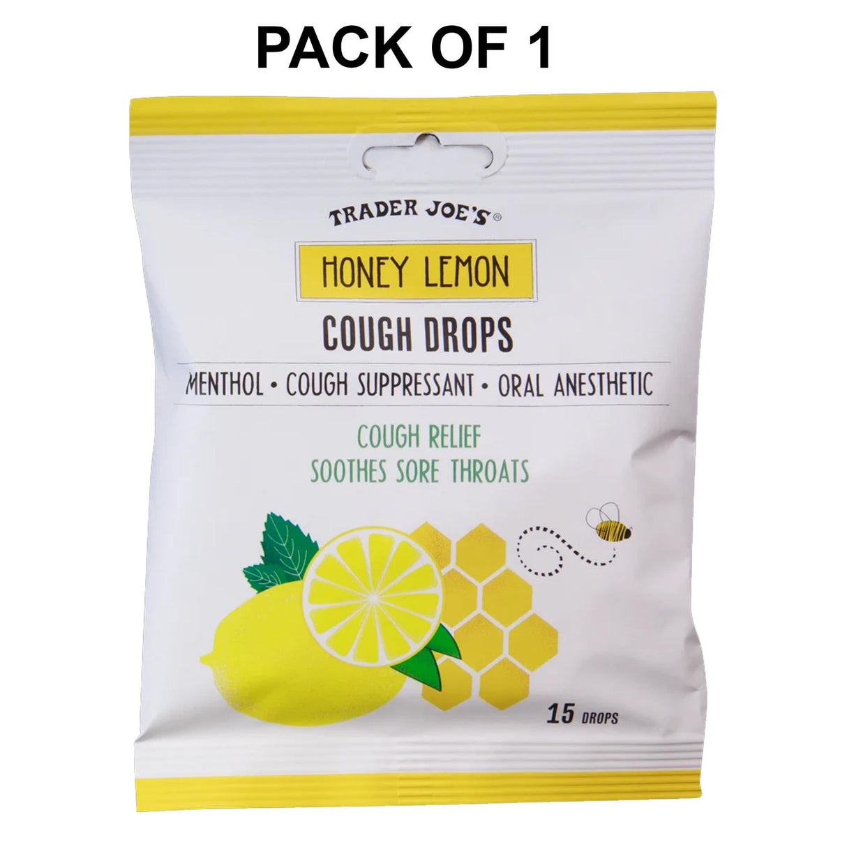 Trader Joe’s Honey Lemon Cough Drops | 15 Each