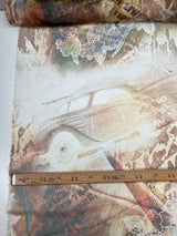 Silk Chiffon Printed Brown Beige