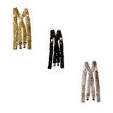 White Sequined Suspenders