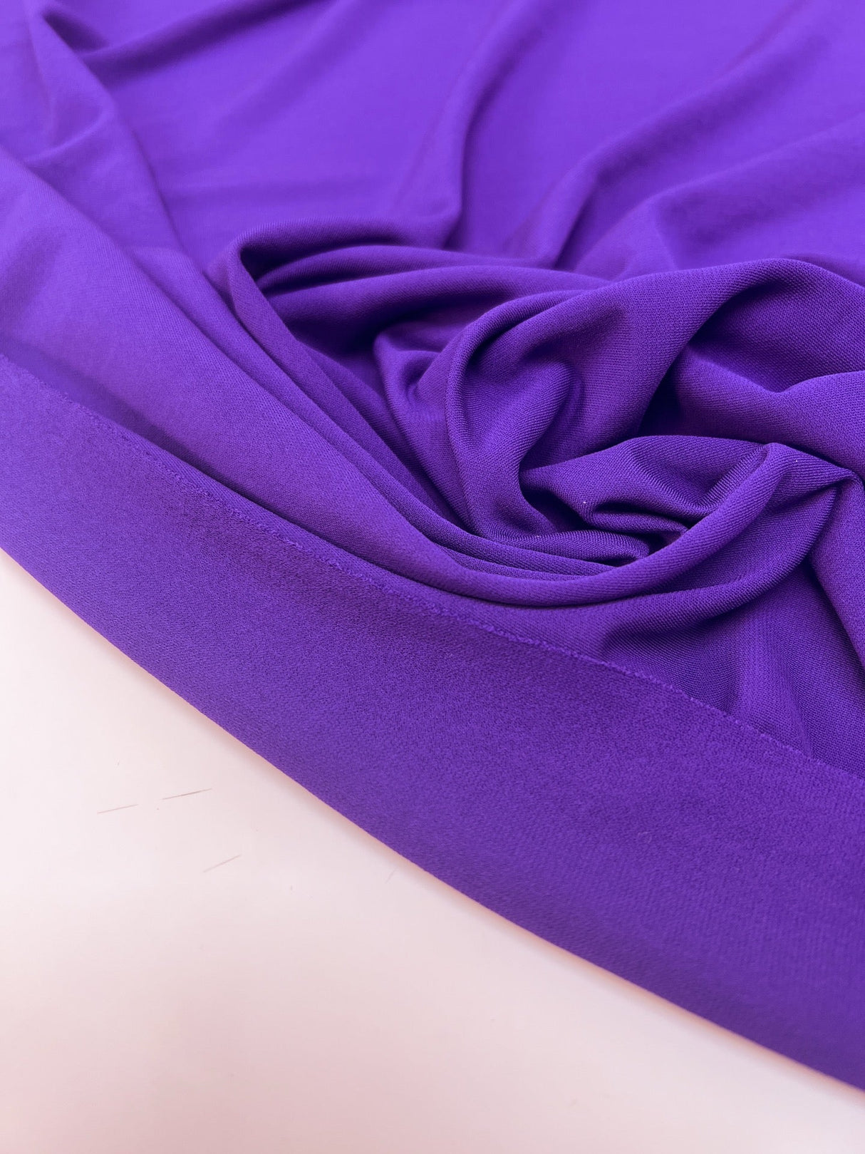 Purple Cotton French Knit Fabric