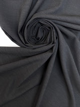 Polyester Virgin Wool Blend Melange Gray Stretch Fabric