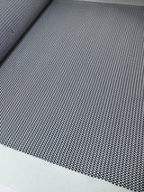 Polyamide Elastane Knitted Fabric Checked White Blue