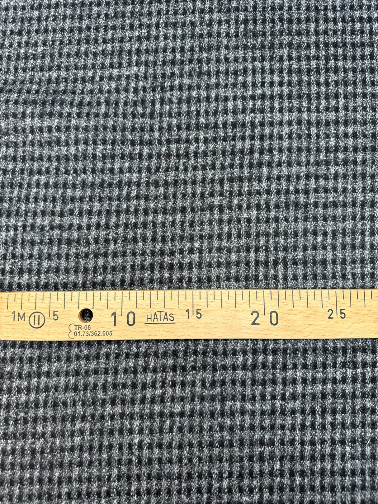 Acrylic Cotton Blend Jacquard Checked Gray Black