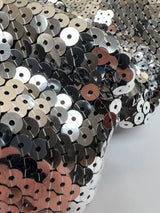 Polyamide Crepe with Sequins Silver Black
