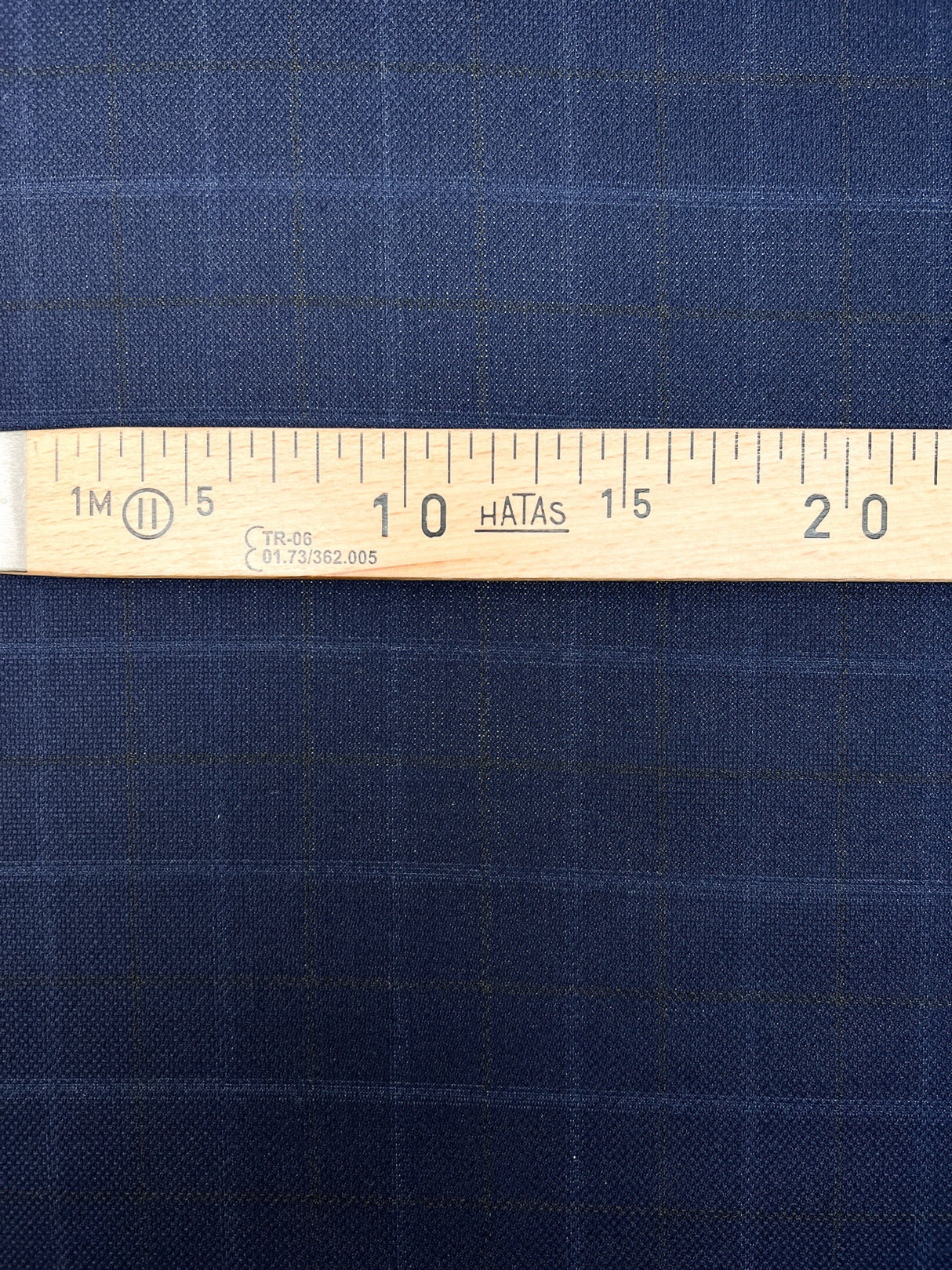 Polyamide Checked Suiting Fabric Blue Black