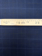 Polyamide Checked Suiting Fabric Blue Black