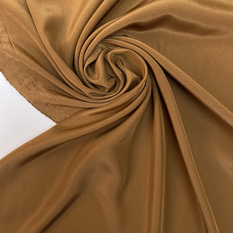 Brown Crepe Polyester Fabric