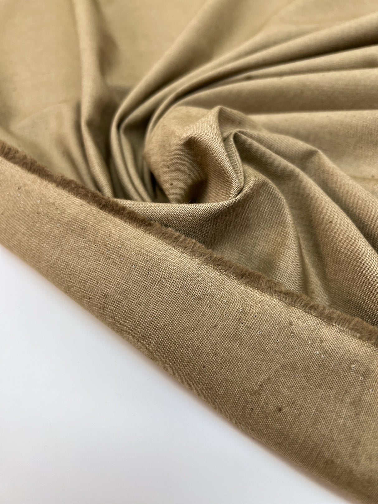 Linen Cotton Fabric Brown Green Shades