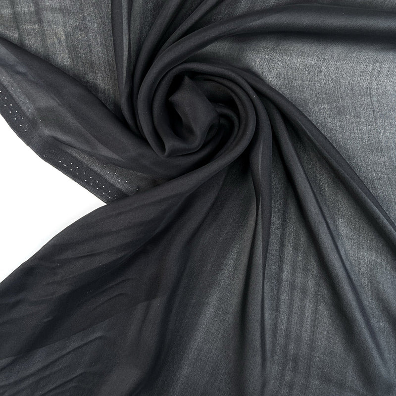 Silk Chiffon Fabric Black