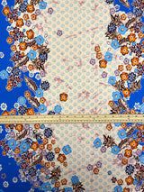 Viscose Knit Printed Beige-Blue