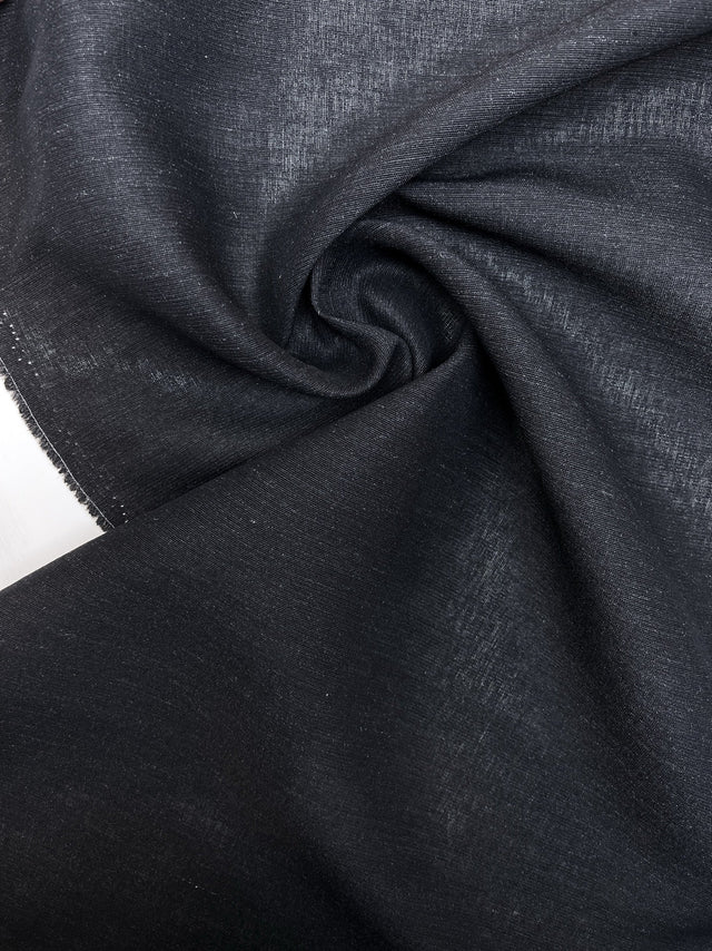 Linen Plain Weave Gray Shirt Fabric
