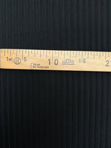 Black Polyamide Elastane Ribbed Knit