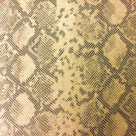 Peach Black Matte Snake Vinyl Fabric,