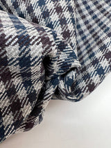 Polyester Blend Bonded Checked Knit