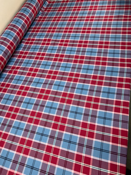 Cotton Tweed Striped Checked Multicolour