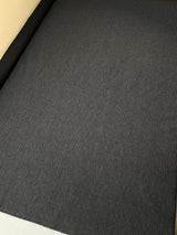 Cotton Blend Knitted Checked Gray Black Fabric
