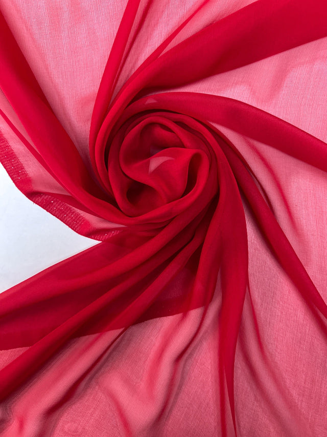 Silk Chiffon Fabric Red Shade