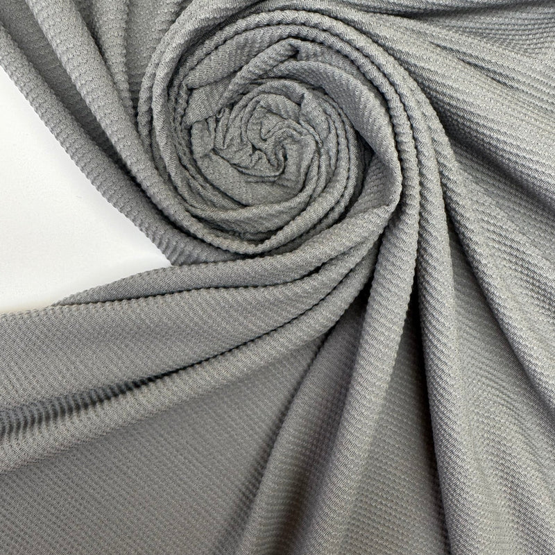 Cotton Elastane Rib Knit Gray