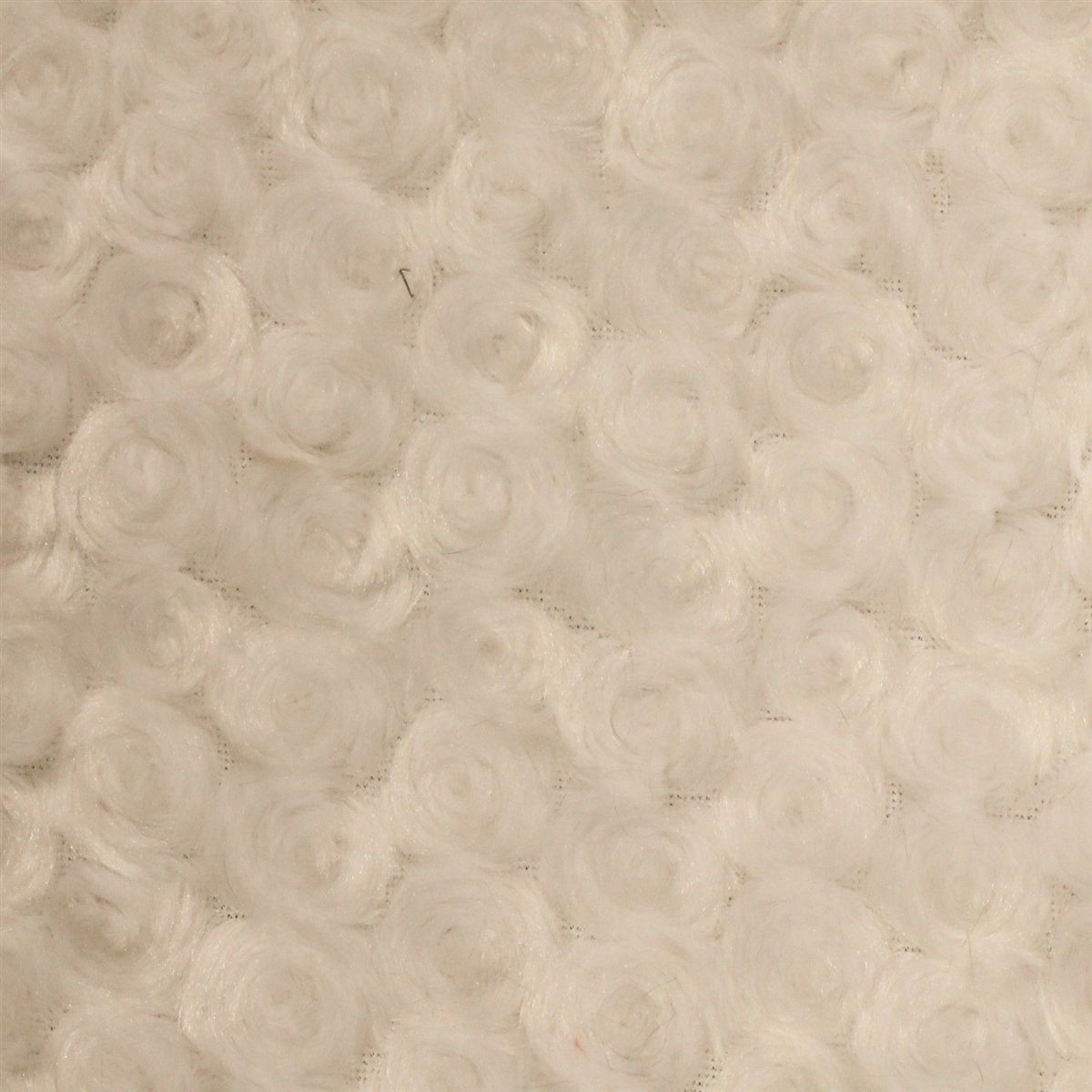 Swirl Rosebud Faux Fur Fabric - 100 Percent Polyester Faux Fur Fabric, Rose Pattern, 60" Width, 11 MM Pile Length (1 Yard)