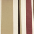 Burgundy Multi Stripe Canvas Waterproof Outdoor Fabric