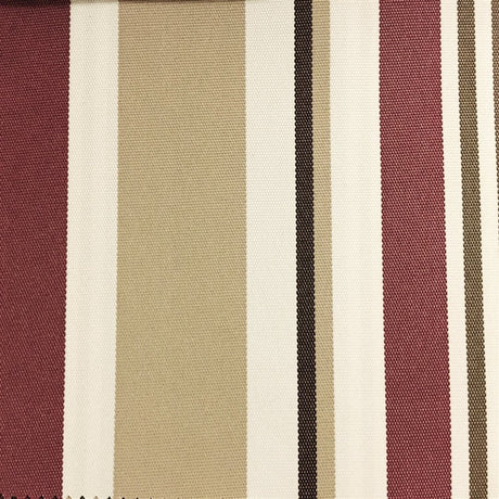 Multi Striped Oak Polyester Canvas Fabric - Gray, Burgundy, Brown, Blue, Yellow, Green, Waterproof, Anti-UV, 60" Width (1 Yard)