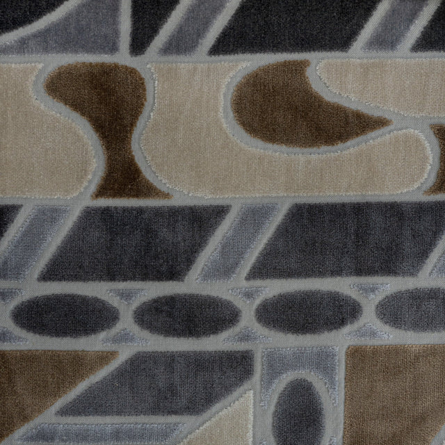 Cut Velvet Upholstery Fabric Sinatra Geometric 55"