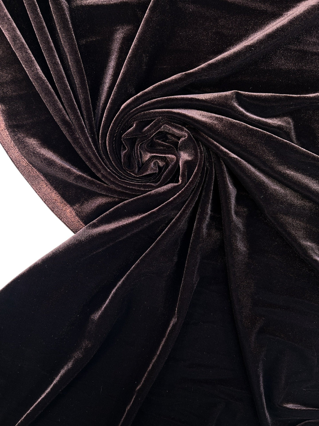 Brown Velour Knitted Fabric