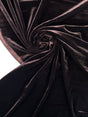 Brown Velour Knitted Fabric