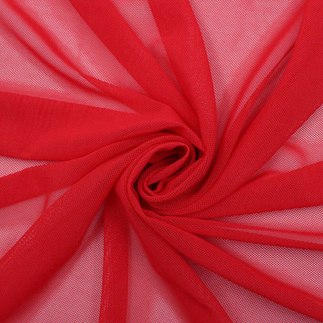 Small Solid Mesh Nylon Spandex Fabric - Solid Mesh, 4-Way Stretch, 58" Width