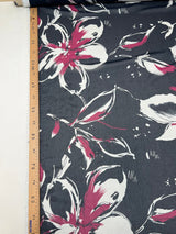 Polyester Chiffon Crepe Printed Blue-Pink